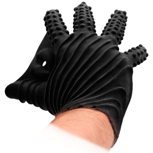 Fist It Silikone Onani Handske - Sort - One Size