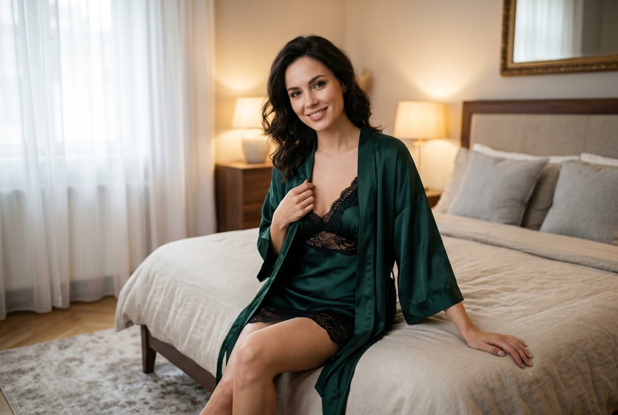 Kvinde i forførende undertøj